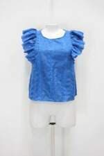 Blusa feminina azul com Babado