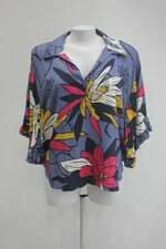 Blusa zinco feminina azul estampada