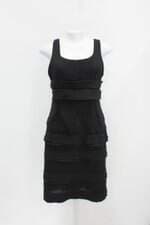 Vestido controvento feminino preto com Forro