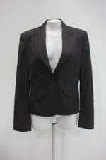Blazer luigi bertolli feminino preto com Ombreira e Pregas