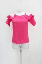 Blusa marisa feminina rosa com Sobreposição e Recortes