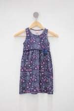 Vestido Infantil caedu azul estampado