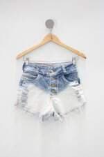 Shorts jeans hyconts feminino azul com Degradê