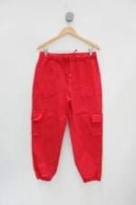 Calça de sarja amaro feminina vermelha