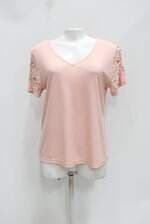 Blusa feminina coral com Aplique