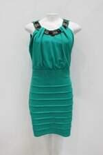 Vestido silver fox feminino verde com Nervura e Aplique