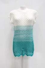 Blusa em tricô feminina bicolor