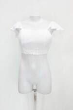 Blusa cropped feminina branca com Bojo