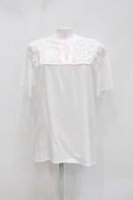 Blusa medi modas feminina branca com Renda