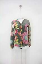 Camisa desigual feminina estampada