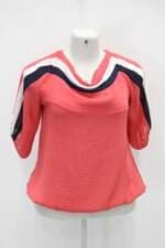 Blusa feminina coral com Recortes
