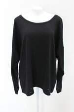 Blusa moral fiber feminina preta com Recortes e Tiras