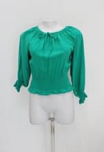 Blusa feminina verde com Franzido
