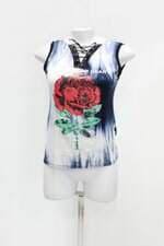 Regata feminino estampado com Silk