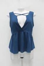 Blusa morena rosa feminina azul com Tiras