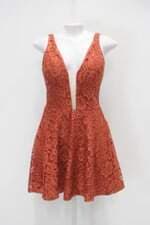 Vestido jotatreis feminino laranja com Meio forro