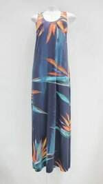 Vestido energia natural feminino estampado com Fenda