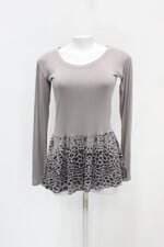 Blusa de malha angel's planet feminina cinza com estampa