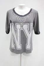 Blusa limelight feminina cinza estampada com Bojo e Silk