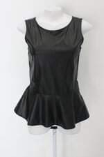 Regata laminada renner feminina preta com Peplum