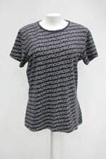 Blusa forum feminina preta estampada