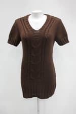 Vestido spaço tricot feminino marrom