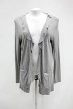 Cardigan renner feminino cinza com Babado