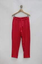 Calça de tecido dona cota feminina rosa