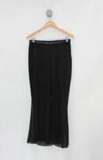 Calça de tecido feminina preta com Paetê e Forro