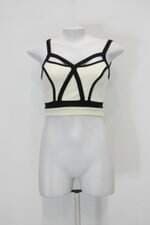 Top lexes feminino bege com Recortes