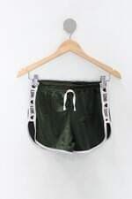 Shorts feminino verde com Viés