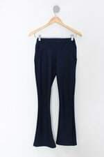Calça de tecido feminina azul