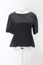 Blusa feminina preta poas