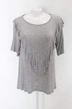 Blusa renner feminina cinza com Sobreposição