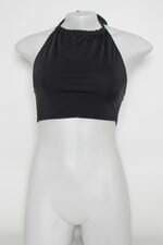 Blusa cropped feminina preta