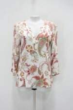 Blusa audiovisual feminina estampada com Ilhós