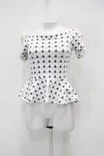 Blusa feranda feminina estampada com Peplum e Aplique