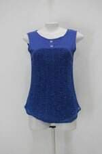 Regata bella paulla feminina azul com Recortes e Aplique