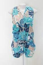 Macaquinho feminino estampado com Faixa na Cintura