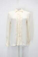 Camisa brooks brothers feminina off-white com Pregas