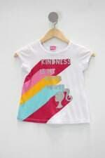 Camiseta Infantil fakini branca estampada 