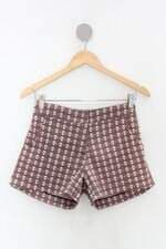 Shorts favela hype feminino marrom estampado