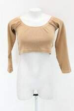 Blusa cropped seed feminina marrom