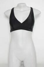 Top Esportivo feminino preto com Bojo