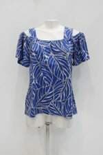 Blusa criatiff feminina azul estampada 