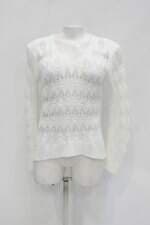 Blusa feminina off-white com Transparência