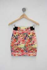Saia feminina estampada com Cós com elástico