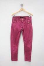 Calça de sarja morena rosa feminina rosa