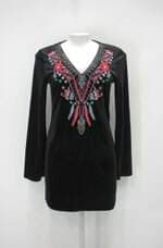 Vestido angel city feminino preto com Bordado