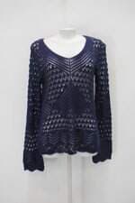 Casaco bianca malhas feminina azul